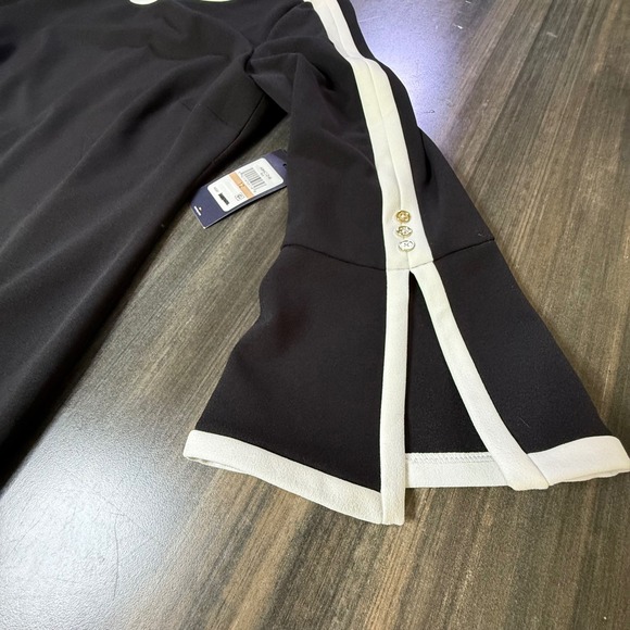 Tommy Hilfiger Sheath Dress White Trim Bell Sleeve Career Work Size 12 - Picture 6 of 6